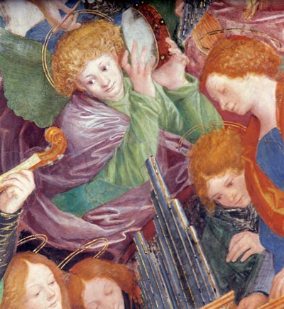 Het Concert van Engelen, 1534-36 (detail) door Gaudenzio Ferrari